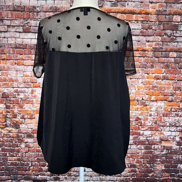 Torrid Dotted Mesh and Charmeuse Top - Picture 5 of 7